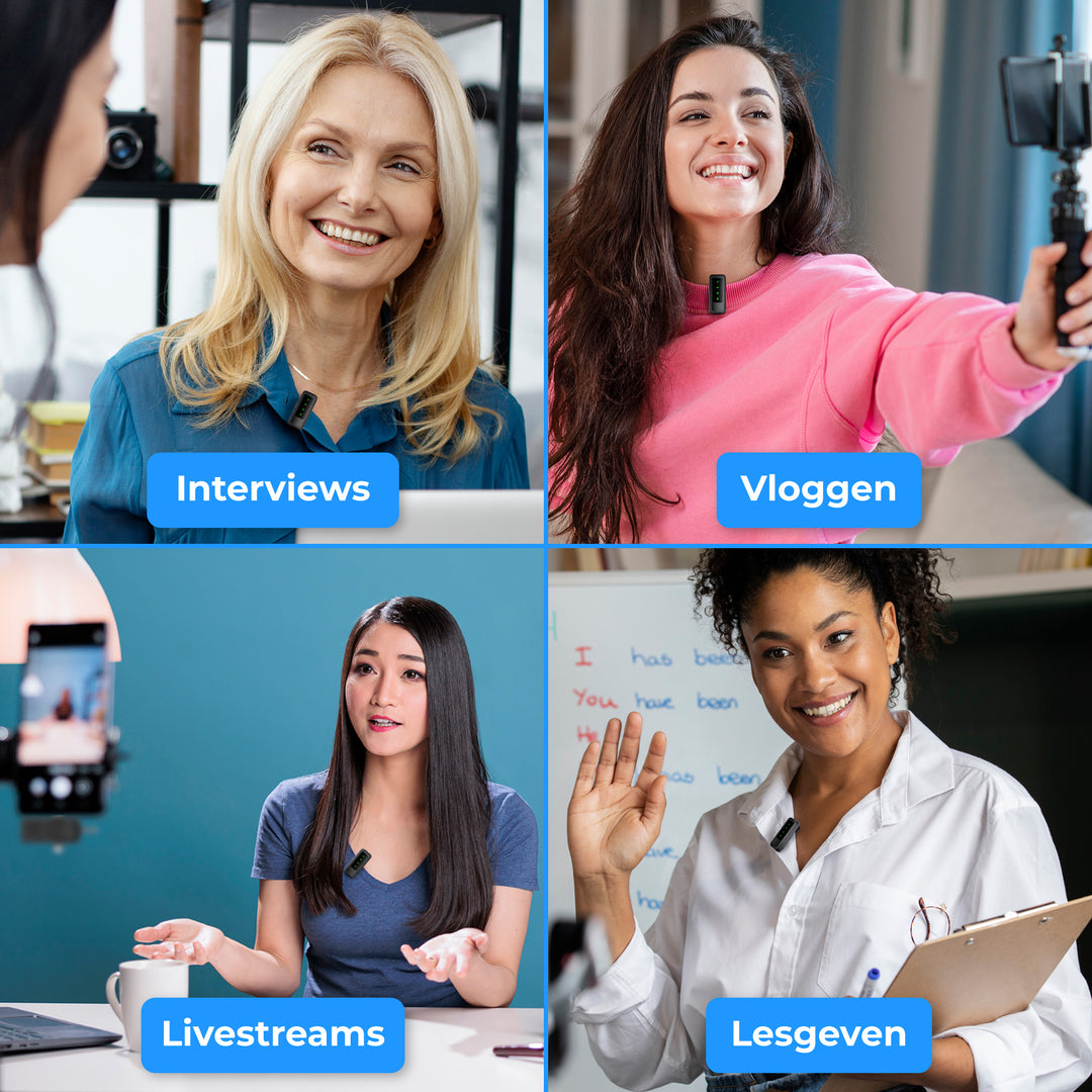 Draadloze Microfoon Set incl Windshields