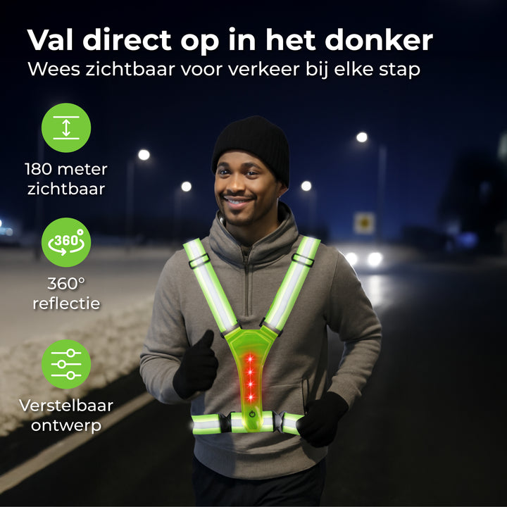 Hardloopvest met Verlichting