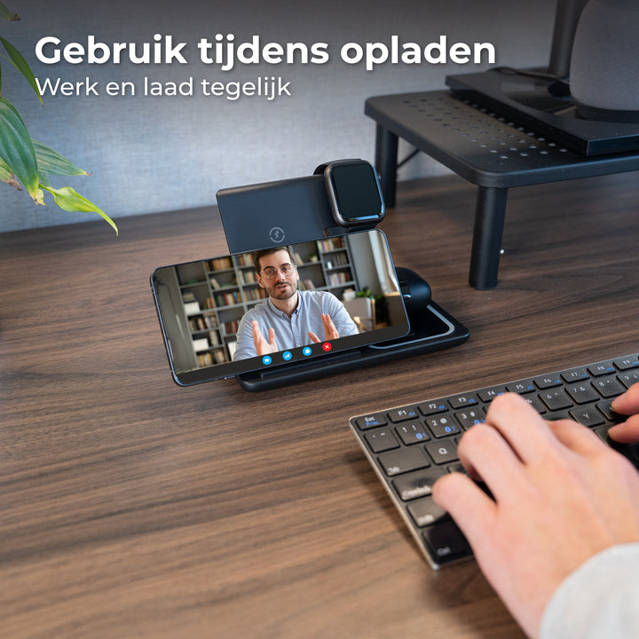 3-in-1 Draadloos Oplaadstation