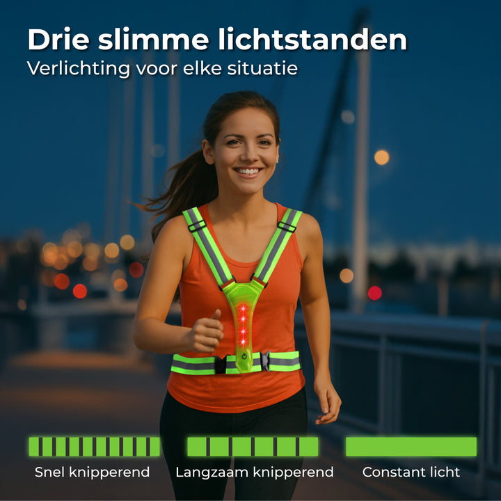 Hardloopvest met Verlichting