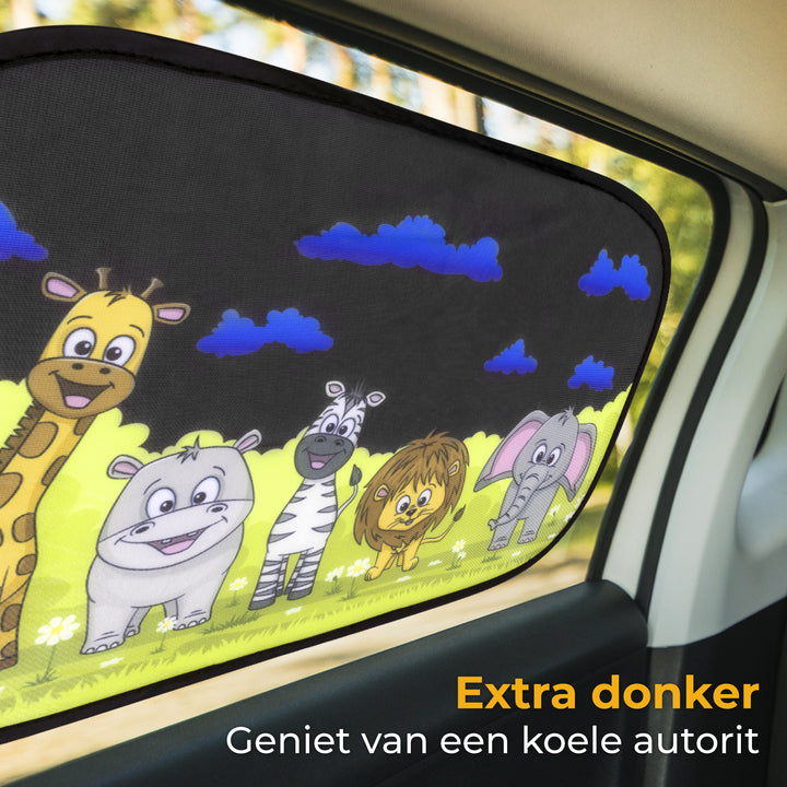 Zonnescherm voor Auto - 2 Stuks Dieren