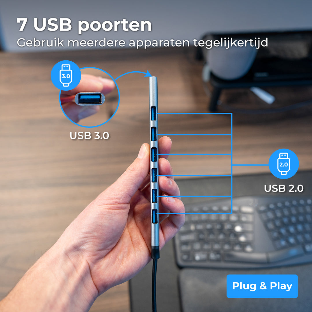 USB HUB 3.0 - 7 Poorten