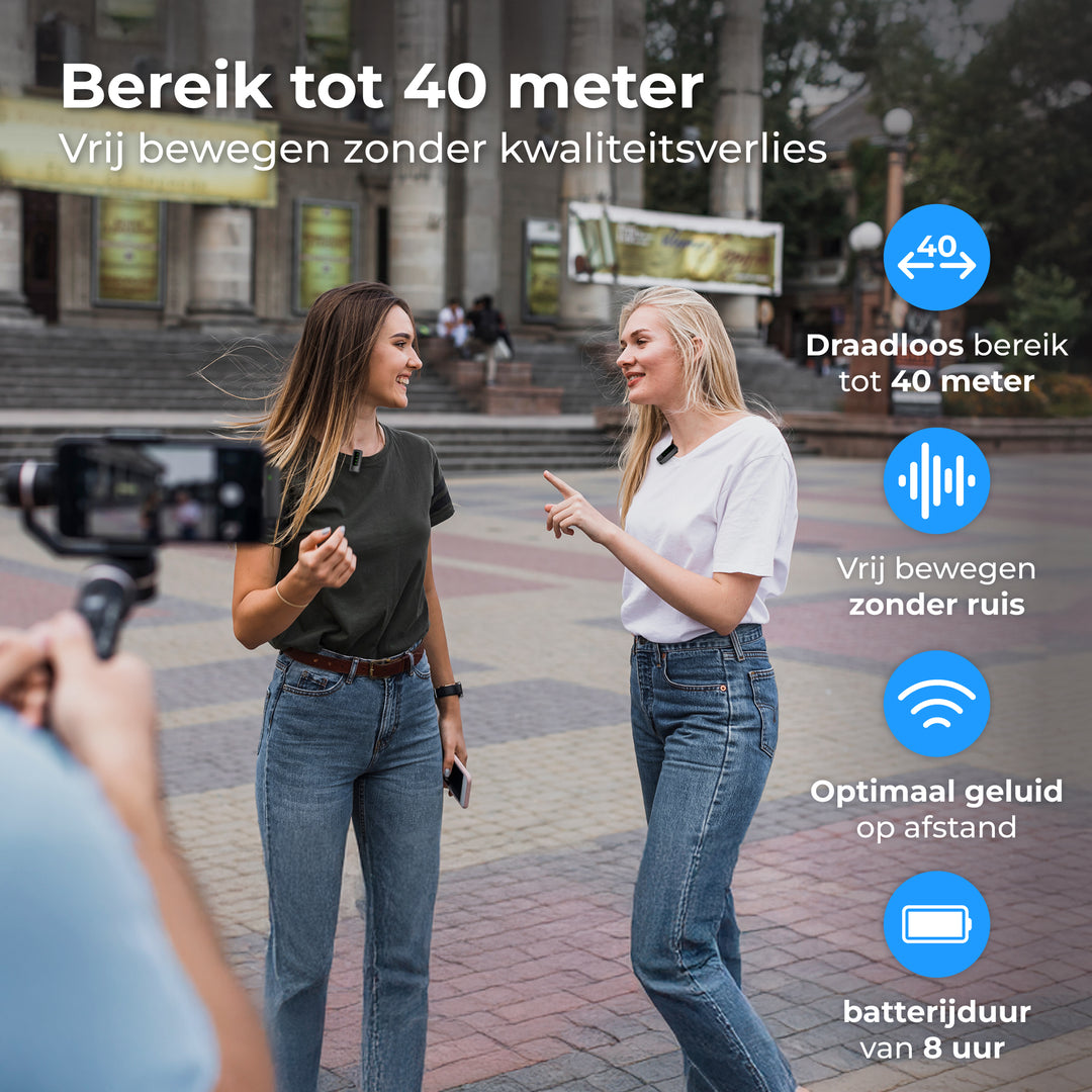 Draadloze Microfoon set Incl Laadcase