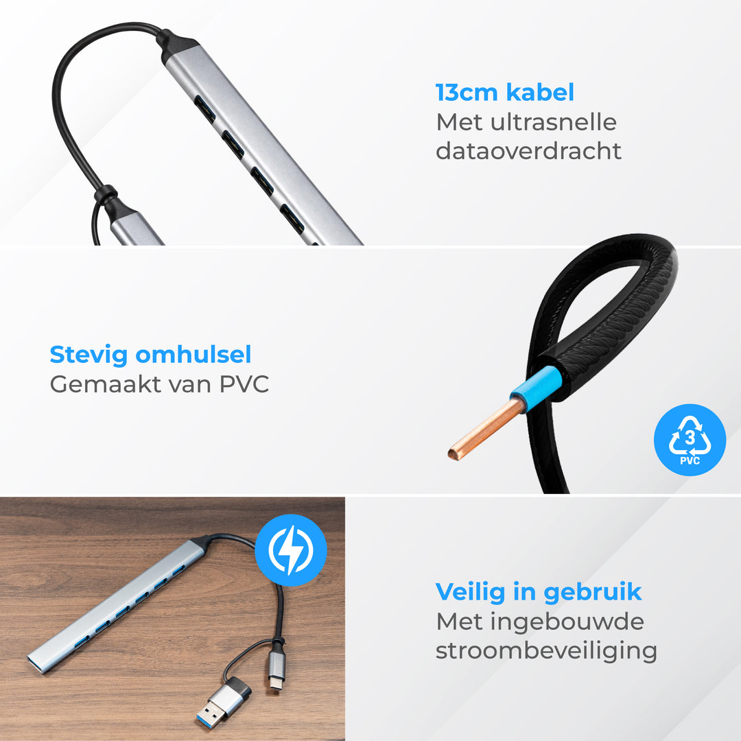 USB HUB 3.0 - 7 Poorten