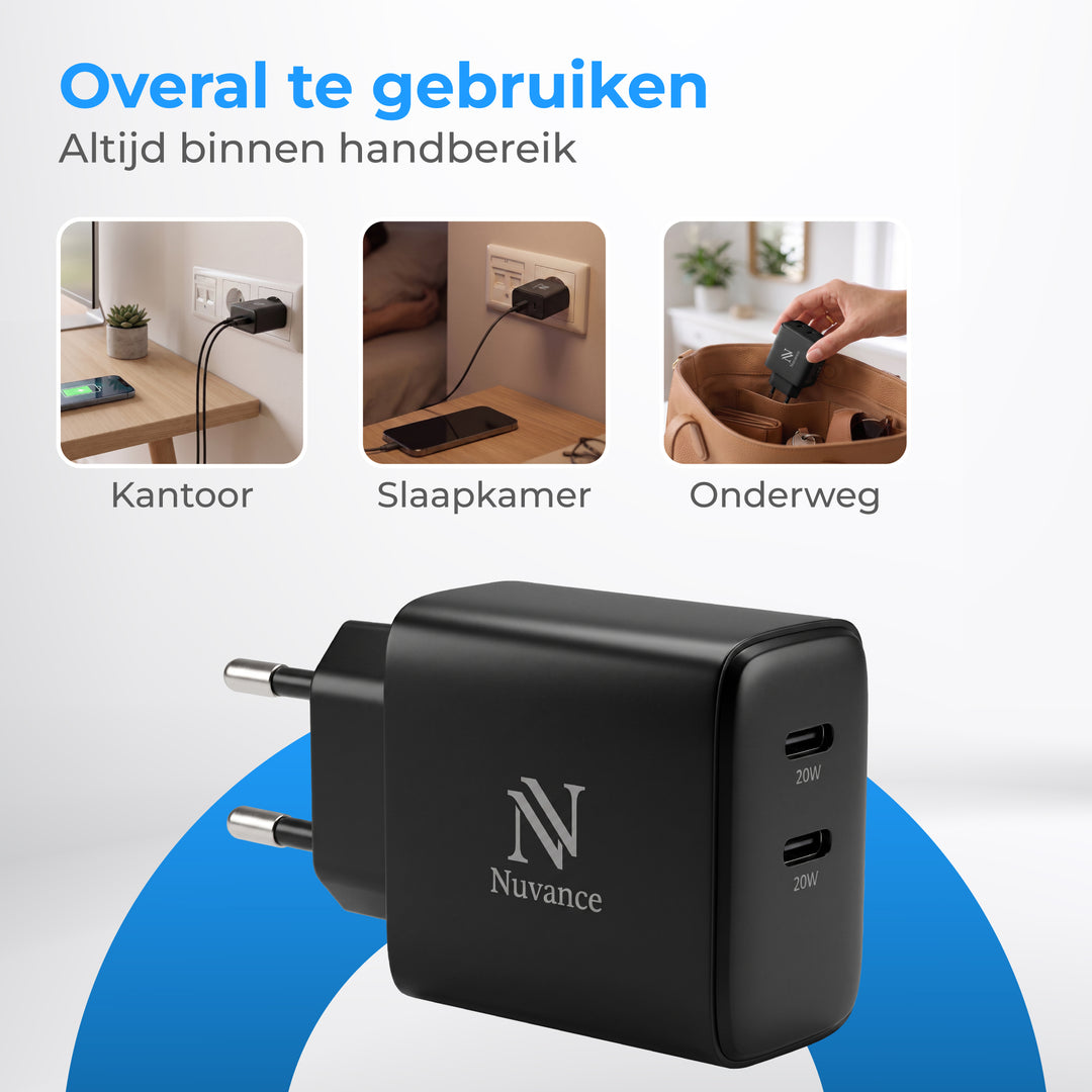USB C Adapter Zwart
