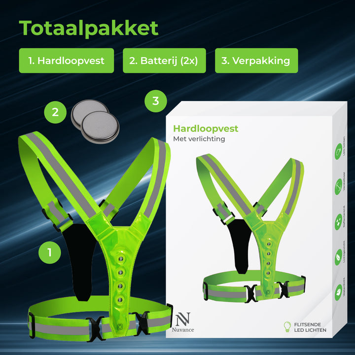 Hardloopvest met Verlichting