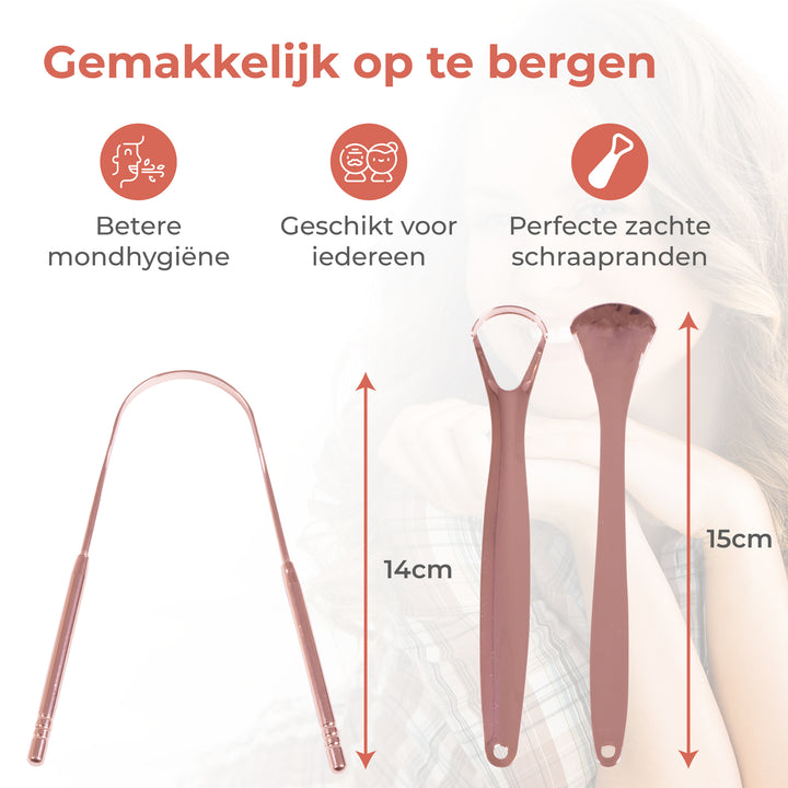Tongschraper Set - 3 delig Rose