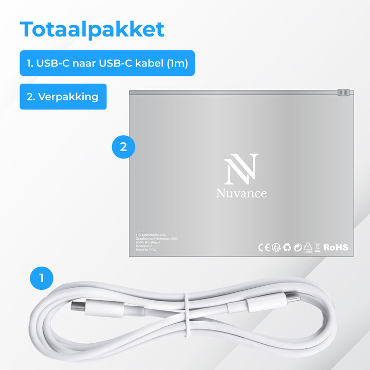 Usb C Kabel 1 Meter Wit