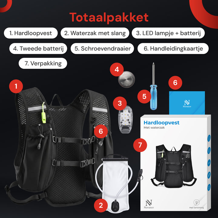 Hardloopvest - 2L Waterzak