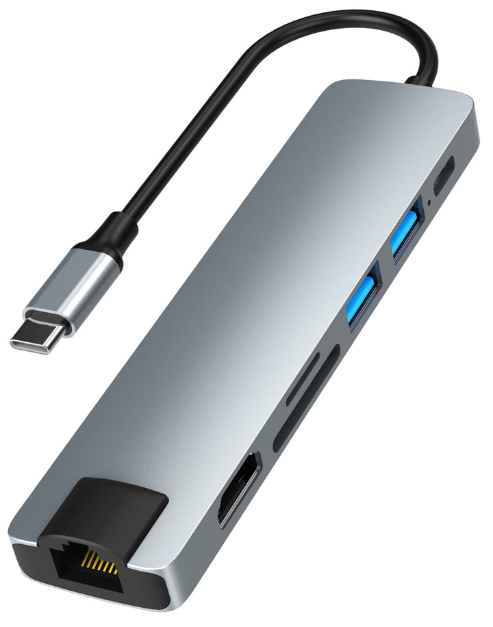 7 in 1 usb c hub met ethernet poort