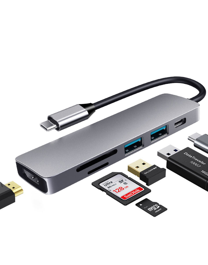 6 in 1 usb hub aansluitmogelijkheden